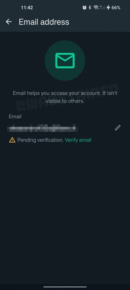 whatsapp email verification